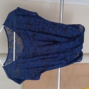 Navy blue and black top